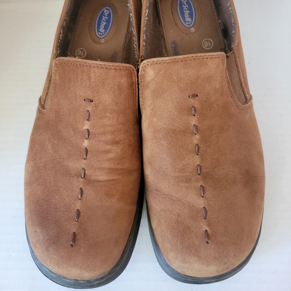 Dr. Scholl's Slip On Brown Suede Shoes 9.5